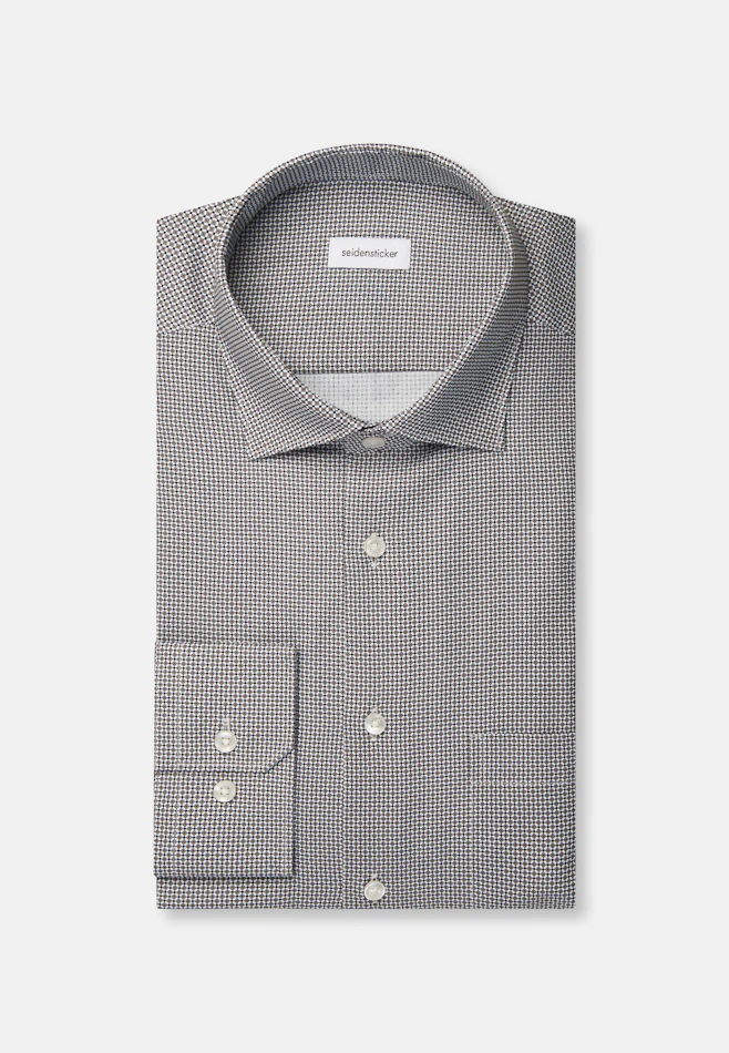 Regular Business shirt Print in Braun | Seidensticker online shop