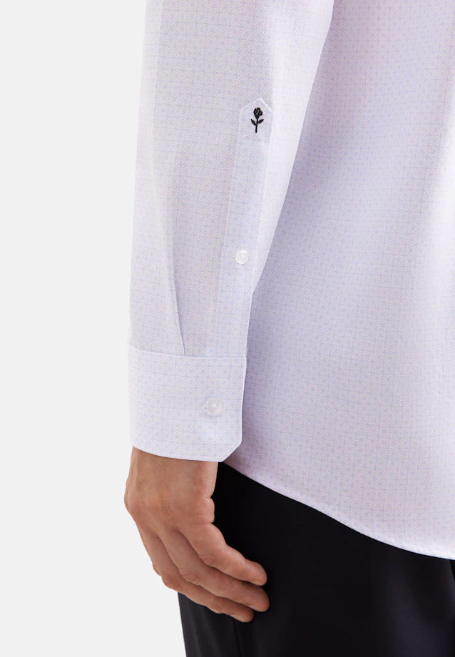 Comfort Business Hemd Druck in Hellblau |  Seidensticker Onlineshop