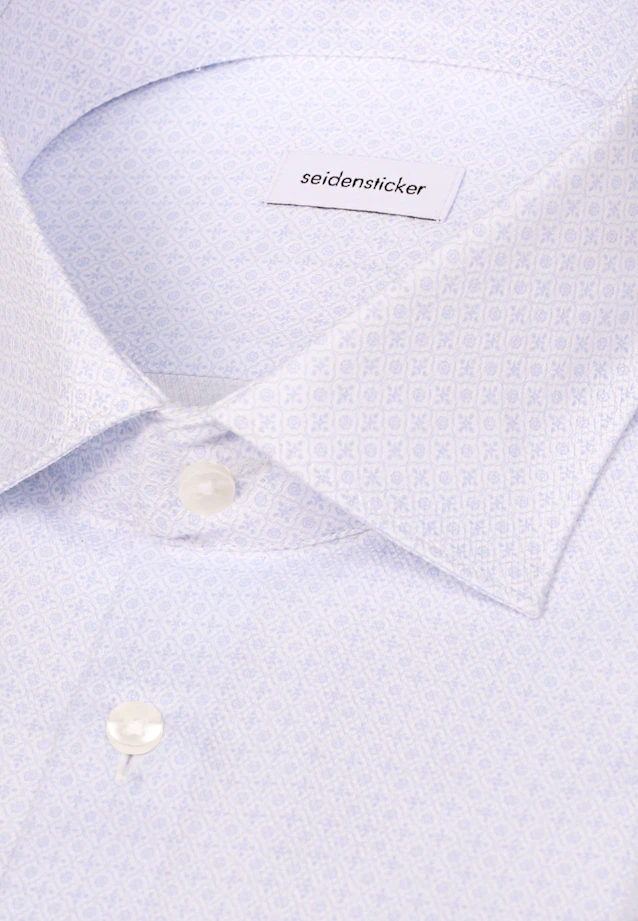 Comfort Business Hemd Druck in Hellblau |  Seidensticker Onlineshop