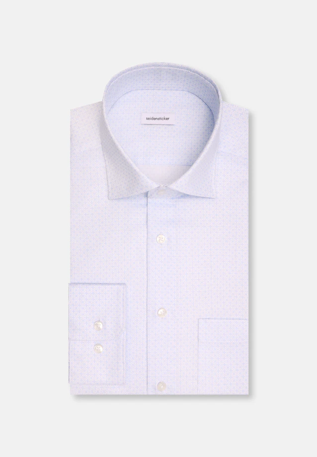 Comfort Business Hemd Druck in Hellblau |  Seidensticker Onlineshop
