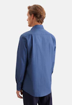Regular Business Hemd Druck in Mittelblau |  Seidensticker Onlineshop
