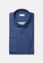 Regular Business Hemd Druck in Mittelblau |  Seidensticker Onlineshop
