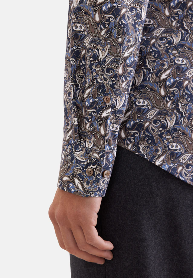 Shaped Business shirt Print in Braun |  Seidensticker Onlineshop
