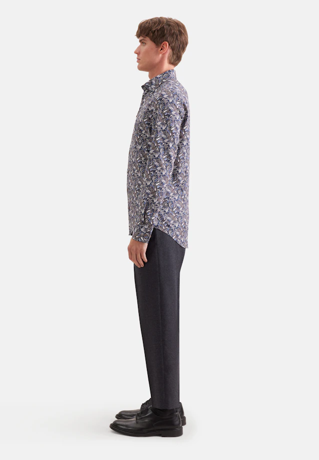 Shaped Business shirt Print in Braun |  Seidensticker Onlineshop