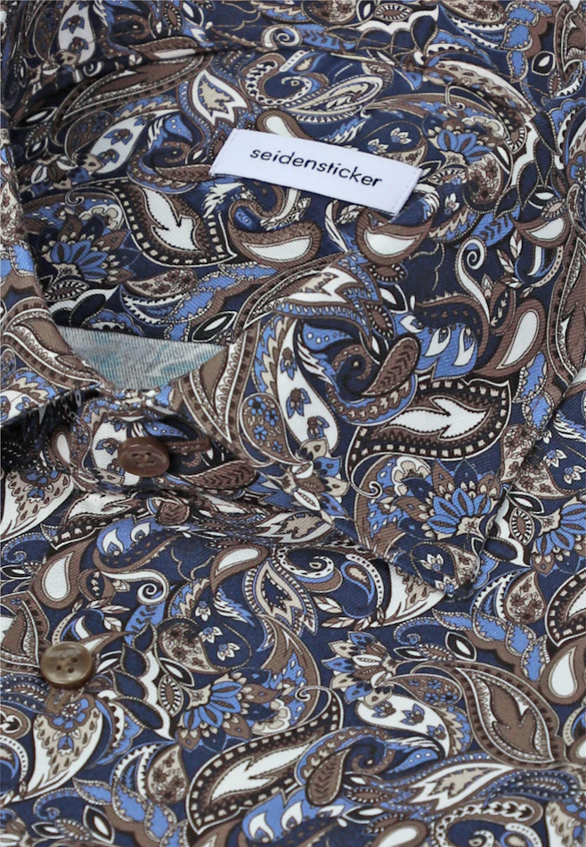 Shaped Business shirt Print in Braun | Seidensticker online shop