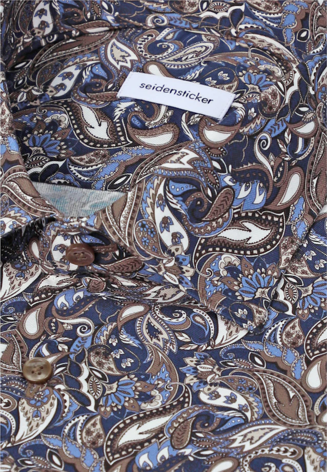 Shaped Business shirt Print in Braun |  Seidensticker Onlineshop