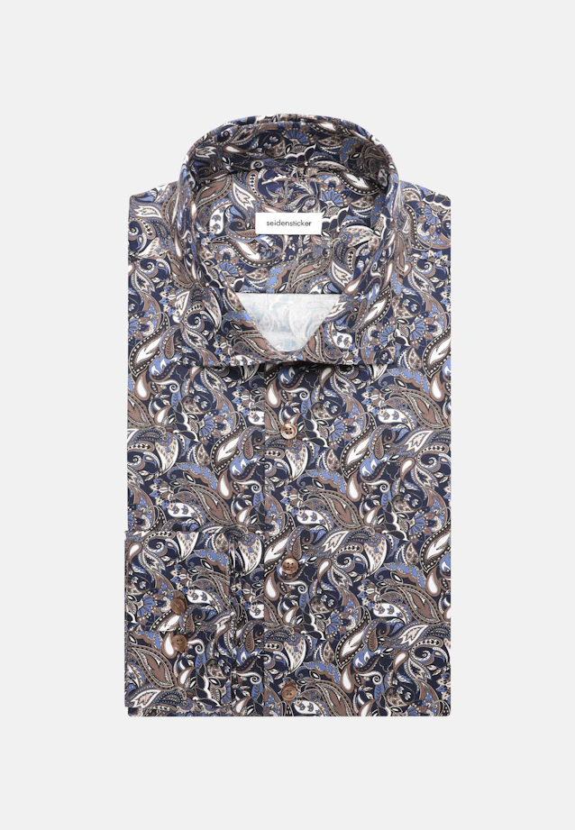 Shaped Business shirt Print in Braun |  Seidensticker Onlineshop