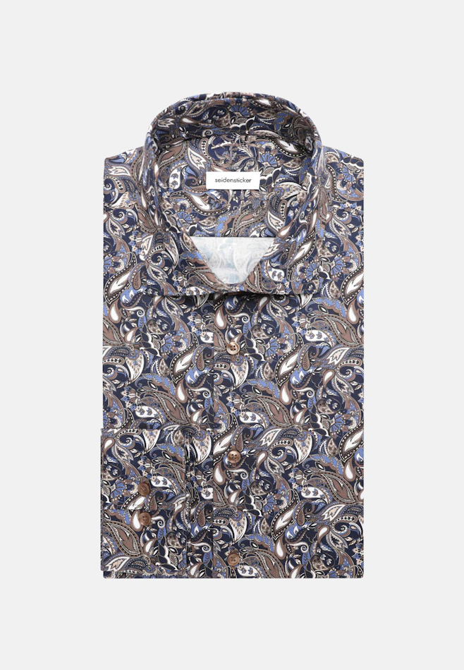 Shaped Business shirt Print in Braun | Seidensticker online shop