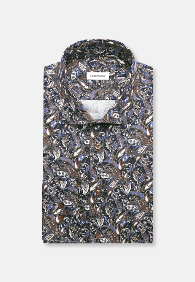 Shaped Business shirt Print in Braun | Seidensticker online shop