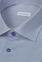 X-Slim Business Hemd Druck in Mittelblau |  Seidensticker Onlineshop
