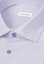 X-Slim Business shirt Print in Mittelblau |  Seidensticker Onlineshop