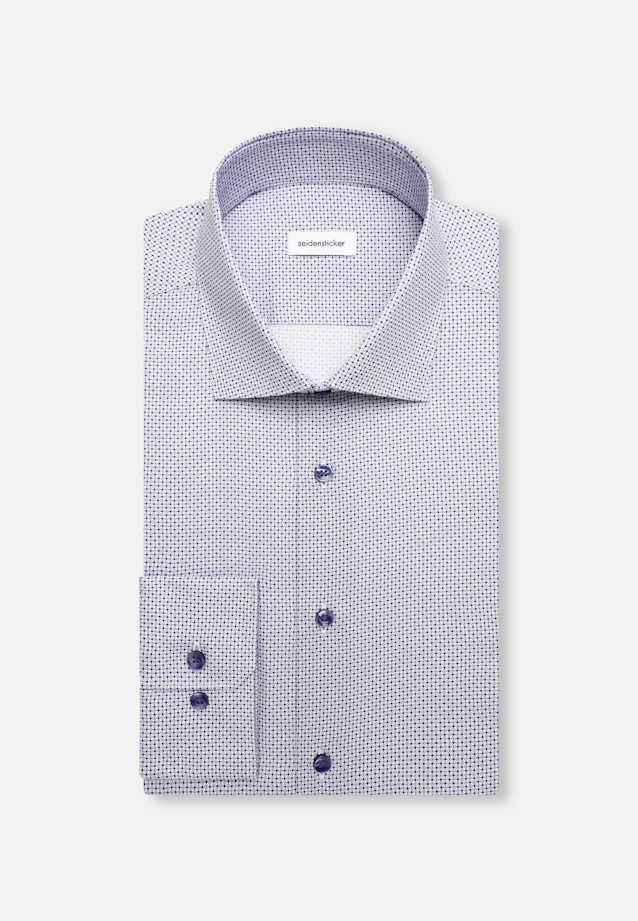 X-Slim Business Hemd Druck in Mittelblau |  Seidensticker Onlineshop