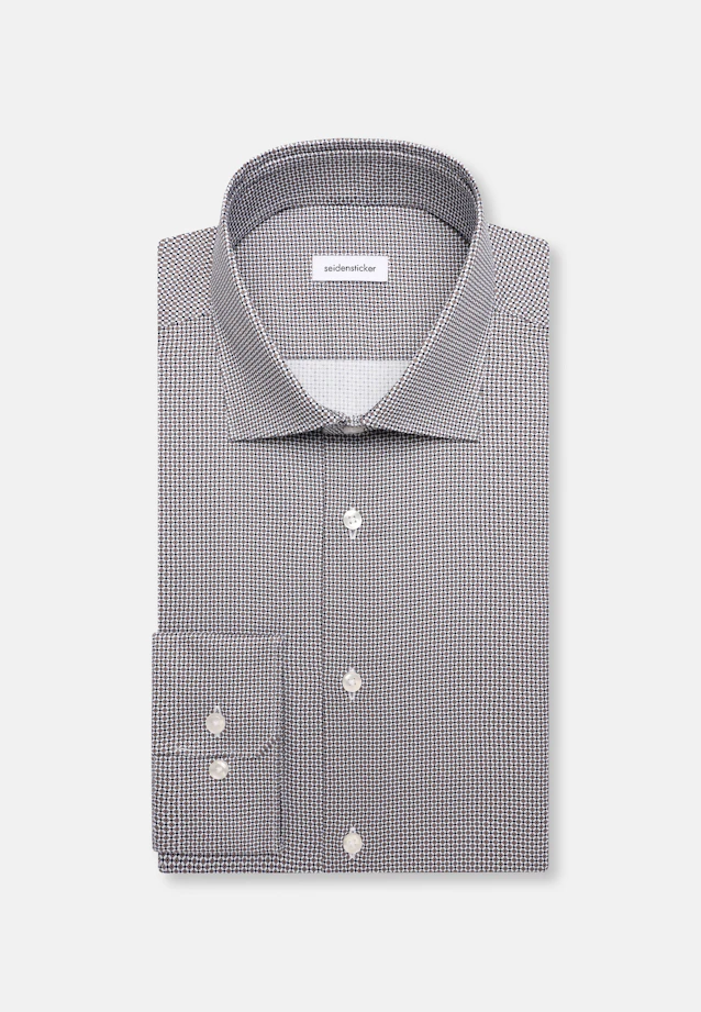 X-Slim Business Hemd Druck in Braun |  Seidensticker Onlineshop