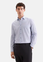 Comfort Business Hemd Druck in Mittelblau |  Seidensticker Onlineshop