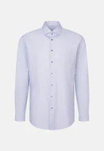 Comfort Business shirt Print in Mittelblau |  Seidensticker Onlineshop