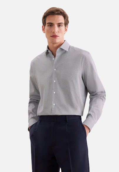 Comfort Business shirt Print in Braun |  Seidensticker Onlineshop