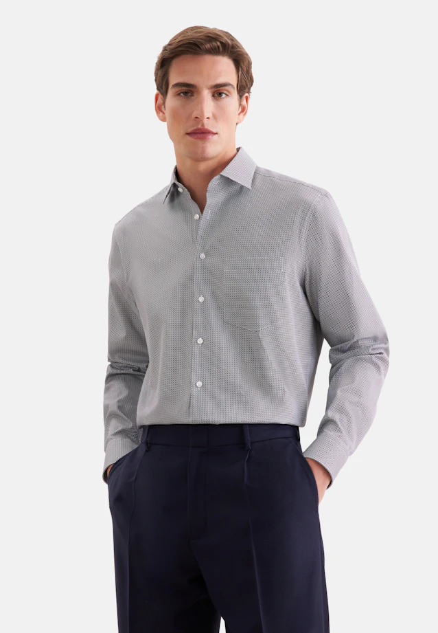Comfort Business shirt Print in Braun |  Seidensticker Onlineshop