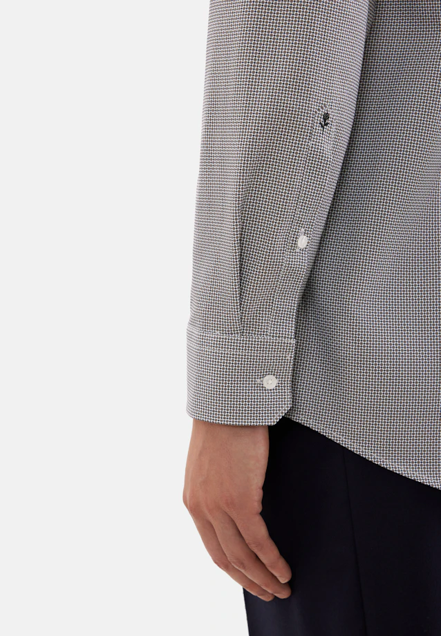 Comfort Business shirt Print in Braun |  Seidensticker Onlineshop