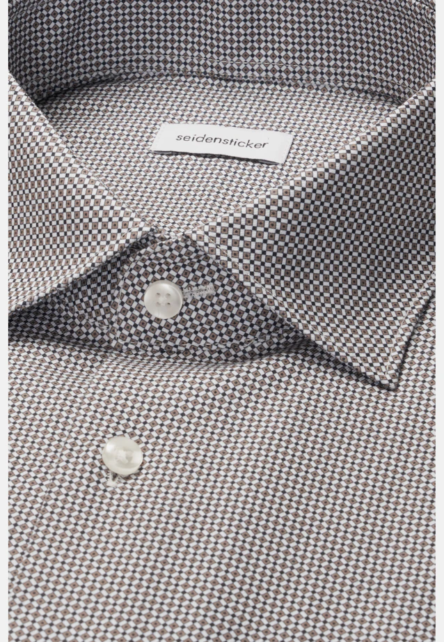 Comfort Business shirt Print in Braun |  Seidensticker Onlineshop