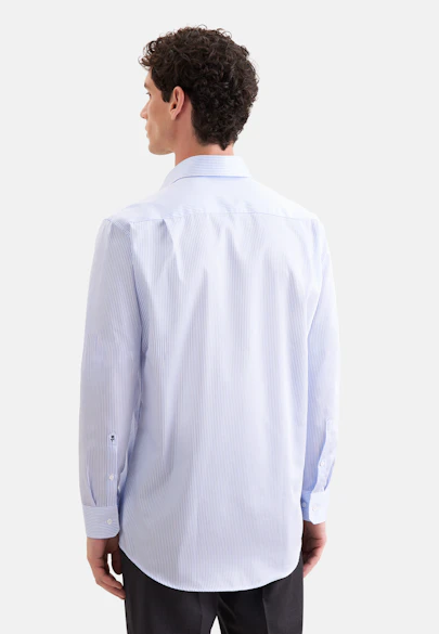Comfort Business shirt Stripes in Mittelblau |  Seidensticker Onlineshop