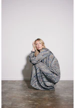 Robe en satin avec cravate in Bleu Foncé |  Seidensticker Onlineshop