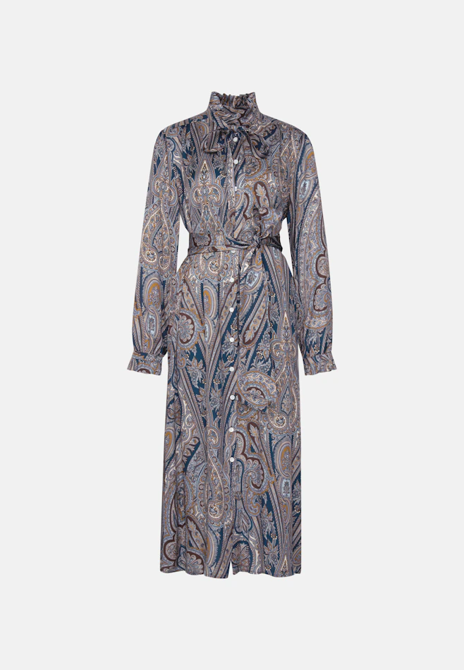 Satin dress with tie in Dunkelblau | Seidensticker online shop