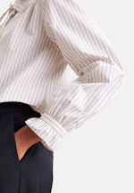 Schluppenbluse mit Rüschendetail aus Popeline in Weiß |  Seidensticker Onlineshop