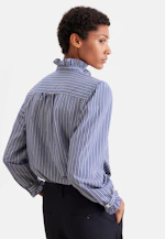 Hemdbluse mit Rüschendetails in Dunkelblau |  Seidensticker Onlineshop