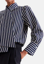 Bluse mit abnehmbarer Schluppe in Dunkelblau |  Seidensticker Onlineshop