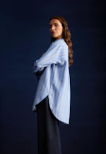 Oversized Hemdbluse mit tiefer Passe in Hellblau |  Seidensticker Onlineshop