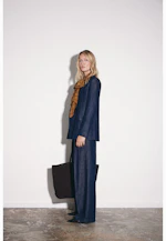 Bundfaltenhose aus Denim in Dunkelblau |  Seidensticker Onlineshop