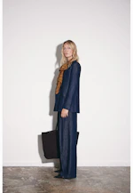 Bundfaltenhose aus Denim in Dunkelblau |  Seidensticker Onlineshop