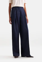 Bundfaltenhose aus Denim in Dunkelblau |  Seidensticker Onlineshop