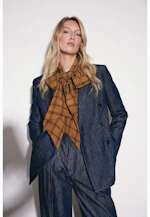 Zweireihiger Blazer mit Pattentaschen aus Denim in Dunkelblau |  Seidensticker Onlineshop