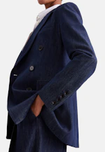 Zweireihiger Blazer mit Pattentaschen aus Denim in Dunkelblau |  Seidensticker Onlineshop