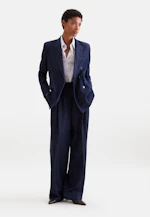 Blazer croisé en mélange de laine à poches à rabat in Bleu Foncé |  Seidensticker Onlineshop