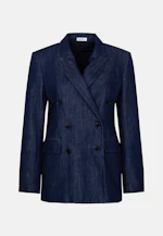 Zweireihiger Blazer mit Pattentaschen aus Denim in Dunkelblau |  Seidensticker Onlineshop