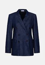 Zweireihiger Blazer mit Pattentaschen aus Denim in Dunkelblau |  Seidensticker Onlineshop