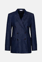 Zweireihiger Blazer mit Pattentaschen aus Denim in Dunkelblau |  Seidensticker Onlineshop