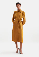 Robe en satin avec cravate in Jaune |  Seidensticker Onlineshop