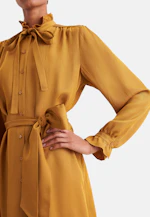 Robe en satin avec cravate in Jaune |  Seidensticker Onlineshop