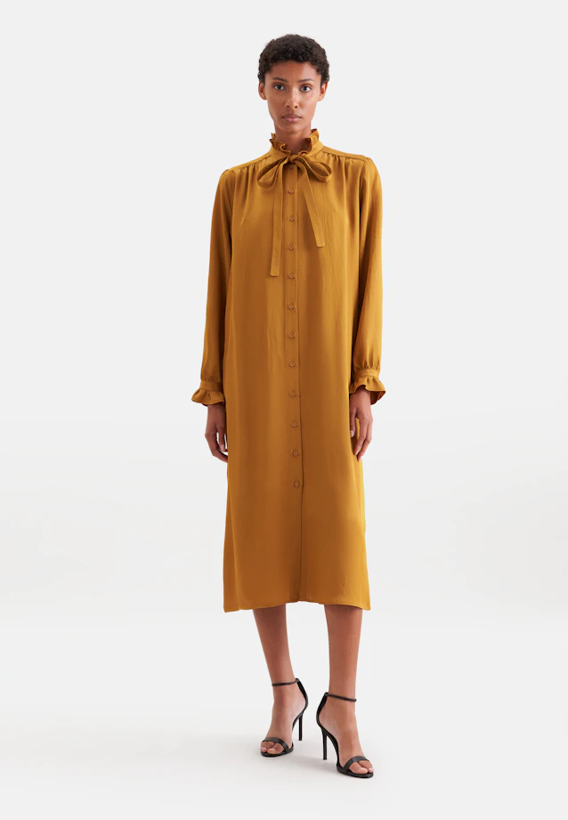 Robe en satin avec cravate in Jaune |  Seidensticker Onlineshop