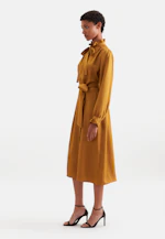 Robe en satin avec cravate in Jaune |  Seidensticker Onlineshop