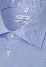 Regular Business Hemd Struktur in Mittelblau |  Seidensticker Onlineshop