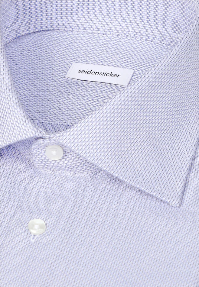 Regular Business shirt Structure in Mittelblau | Seidensticker online shop