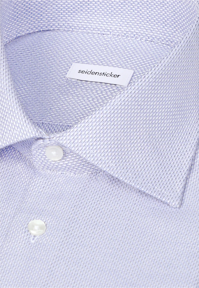 Regular Business shirt Structure in Mittelblau | Seidensticker online shop