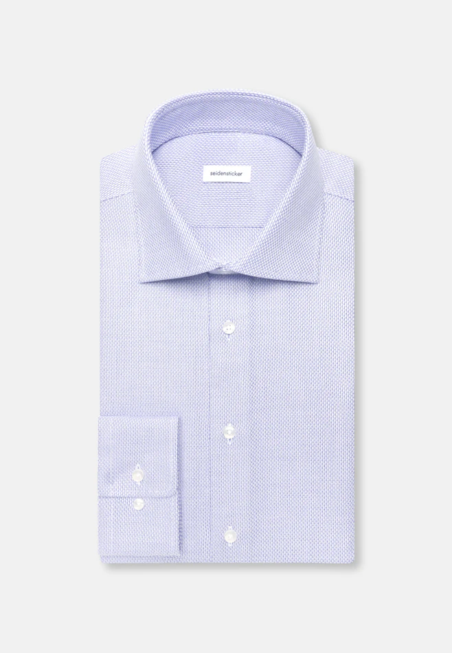 Regular Chemise d'affaires Structure dans Bleu Moyen | Boutique en ligne Seidensticker
