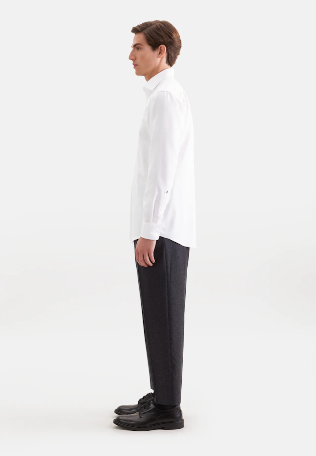 Regular Business shirt Structure in Weiß |  Seidensticker Onlineshop
