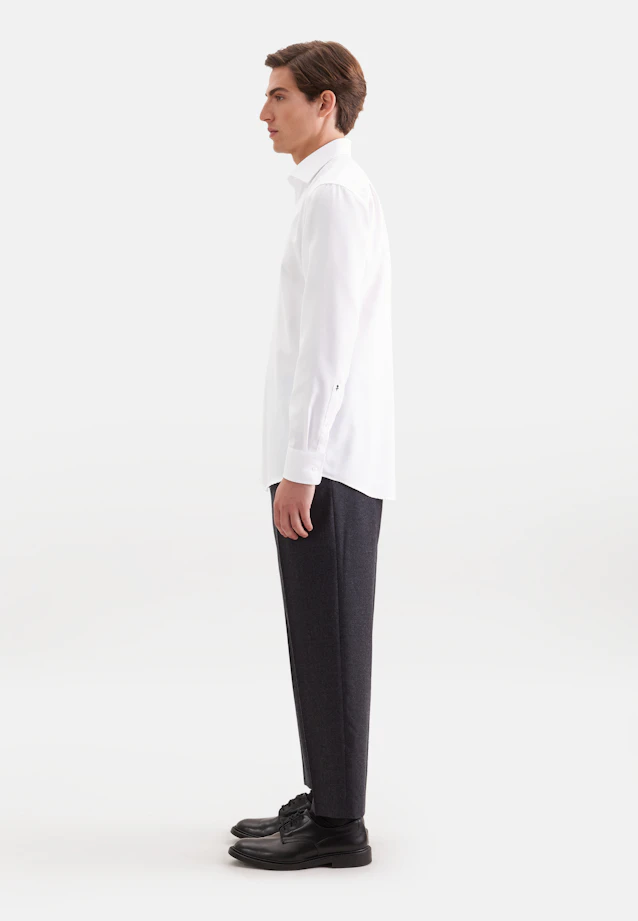 Regular Business shirt Structure in Weiß |  Seidensticker Onlineshop