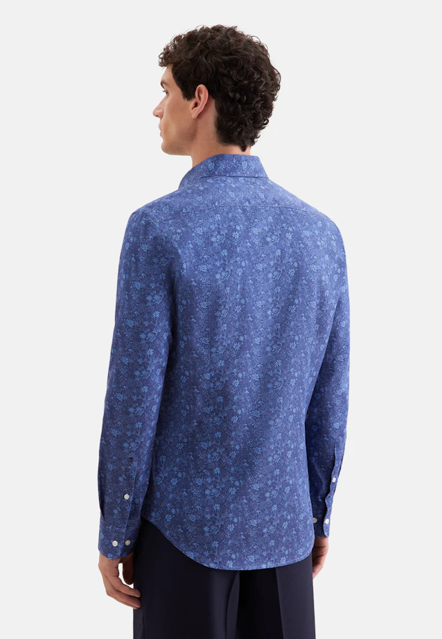 Slim Business Hemd Druck in Dunkelblau |  Seidensticker Onlineshop